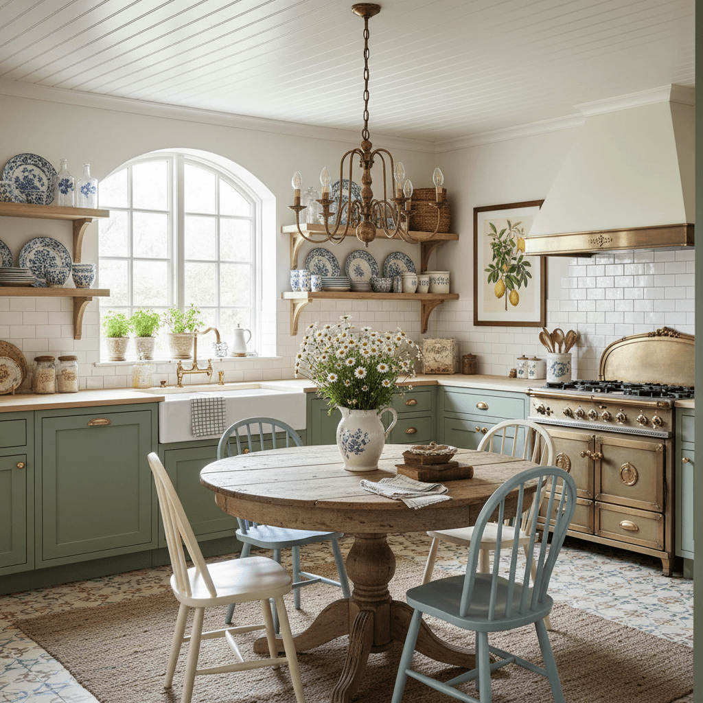Bright kitchen with vintage-inspired details and thoughtful styling